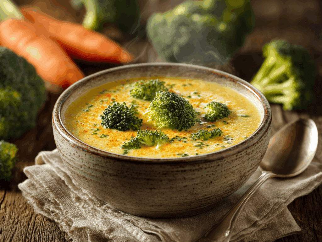 vegan broccoli cheddar soup