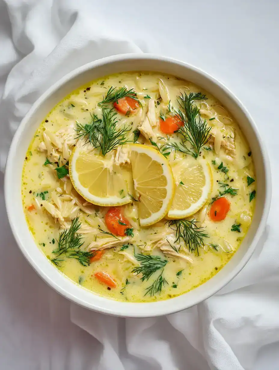 Easy Greek Lemon Chicken Soup (Avgolemono Recipe)